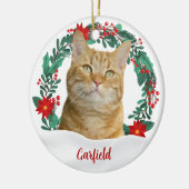 Create Your Own Christmas Pet Photo  Keramisch Ornament (Links)