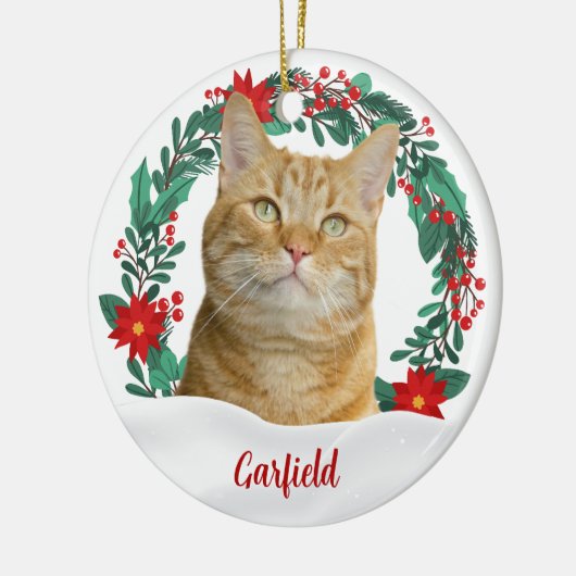 Create Your Own Christmas Pet Photo  Keramisch Ornament (Links)