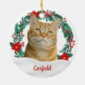 Create Your Own Christmas Pet Photo  Keramisch Ornament (Achterkant)