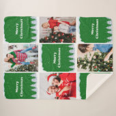 Create Your Own Christmas Photo Collage Sherpa Deken (Voorkant (horizontaal))