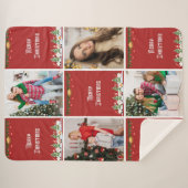 Create Your Own Christmas Photo Collage Sherpa Deken (Voorkant (horizontaal))