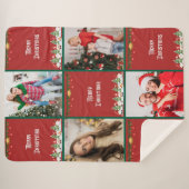 Create Your Own Christmas Photo Collage Sherpa Deken (Voorkant (horizontaal))