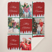 Create Your Own Christmas Photo Collage Sherpa Deken (Voorkant)
