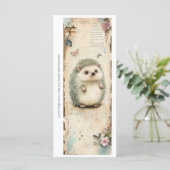 Create Your Own Chubby Hedgehog Bookmark Card (Staand voorkant)