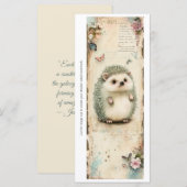 Create Your Own Chubby Hedgehog Bookmark Card (Voorkant / Achterkant)