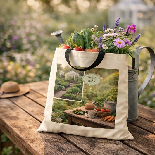 Create your own Coffee before gardening photo Tote Bag