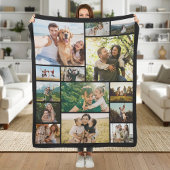 Create Your Own Custom 14 Photo Collage Fleece Deken