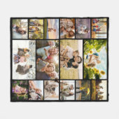Create Your Own Custom 16 Photo Collage Fleece Deken (Voorkant (Horizontaal))