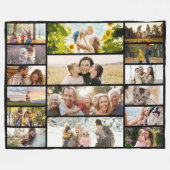 Create Your Own Custom 16 Photo Collage Fleece Deken (Voorkant (Horizontaal))