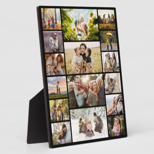 Create Your Own Custom 16 Photo Collage Fotoplaat (Zijkant)