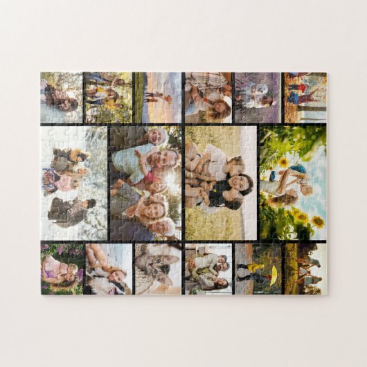 Create Your Own Custom 16 Photo Collage Legpuzzel (Horizontaal)