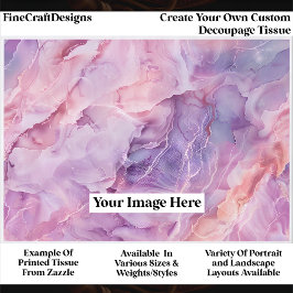 Create Your Own Custom 1 Photo Landscape Decoupage Tissuepapier