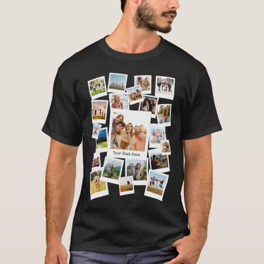 Create Your Own Custom 21 Photo Collage T-shirt (Voorkant)