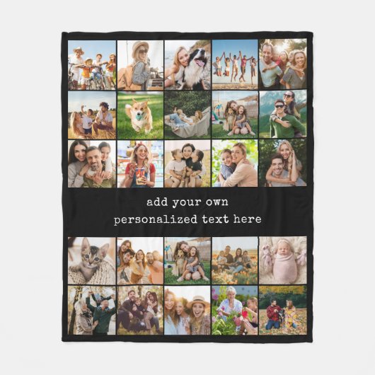 Create Your Own Custom 25 Photo Collage Fleece Deken (Voorkant)