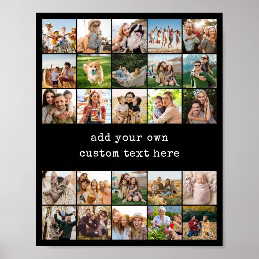 Create Your Own Custom 25 Photo Collage Poster (Voorkant)