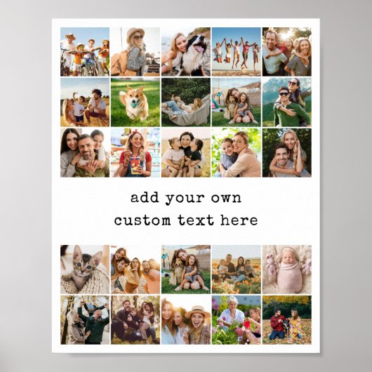 Create Your Own Custom 25 Photo Collage Poster (Voorkant)
