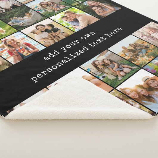Create Your Own Custom 25 Photo Collage Sherpa Deken (3/4)