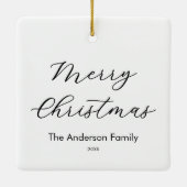 Create Your Own Custom 2 Photo Christmas Keramisch Ornament (Achterkant)