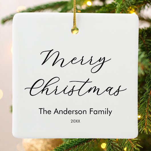 Create Your Own Custom 2 Photo Christmas Keramisch Ornament