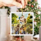 Create Your Own Custom 2 Photo Christmas Keramisch Ornament