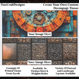 Create Your Own Custom 2 Photo Landscape Decoupage Tissuepapier