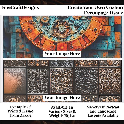 Create Your Own Custom 2 Photo Landscape Decoupage Tissuepapier