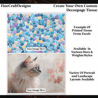 Create Your Own Custom 2 Photo Landscape Decoupage Tissuepapier