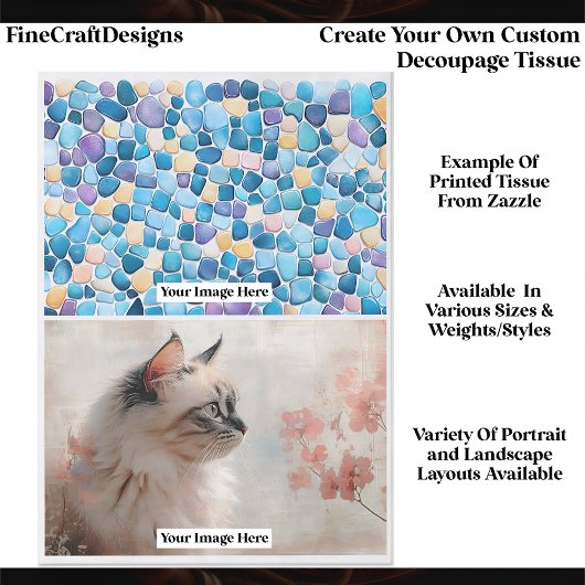 Create Your Own Custom 2 Photo Landscape Decoupage Tissuepapier