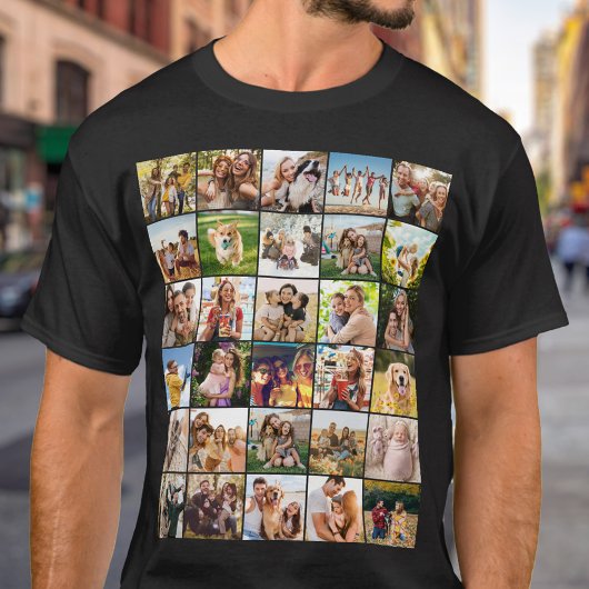 Create Your Own Custom 30 Photo Collage T-shirt