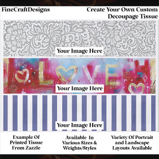 Create Your Own Custom 3 Photo Landscape Decoupage Tissuepapier