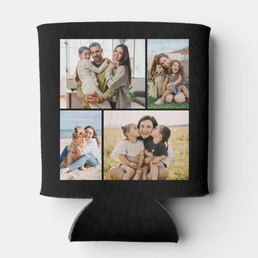 Create Your Own Custom 4 Photo Collage Blikjeskoeler (Achterkant)