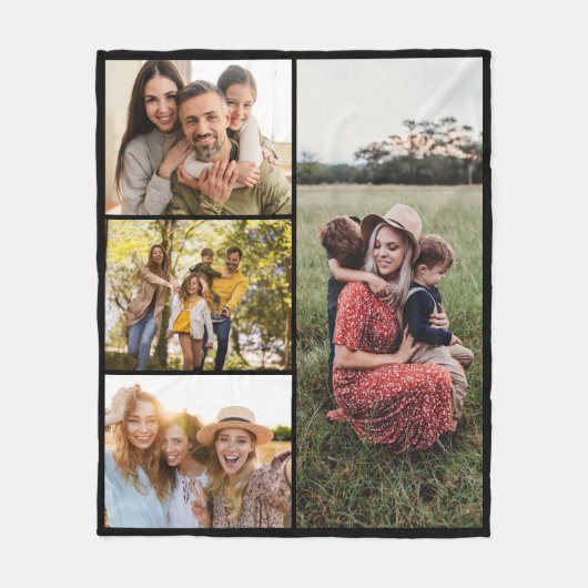 Create Your Own Custom 4 Photo Collage Fleece Deken (Voorkant)