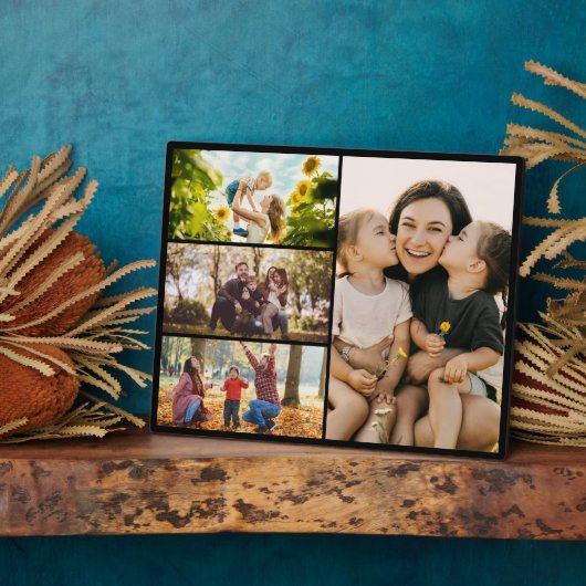 Create Your Own Custom 4 Photo Collage Fotoplaat (Zijkant)