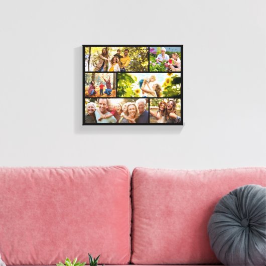 Create Your Own Custom 6 Photo Collage Canvas Afdruk (Insitu (Woonkamer))