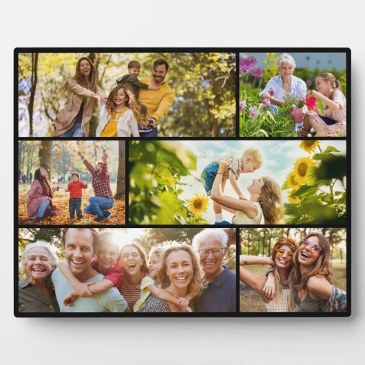Create Your Own Custom 6 Photo Collage Fotoplaat (Voorkant)
