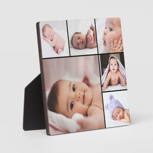 Create Your Own Custom 6 Photo Collage  Fotoplaat (Voorkant)