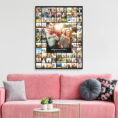 Create Your Own Custom 79 Photo Collage Canvas Afdruk (Insitu (Woonkamer))