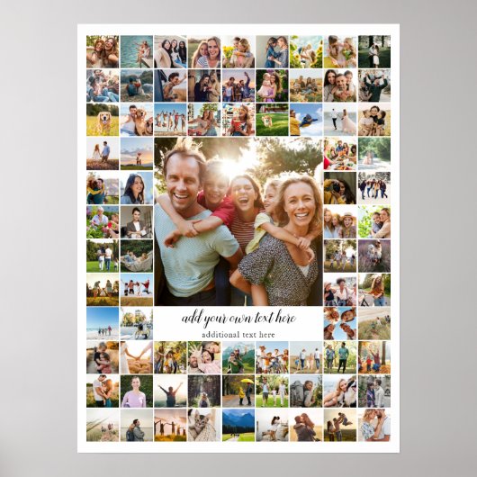 Create Your Own Custom 79 Photo Collage Poster (Voorkant)