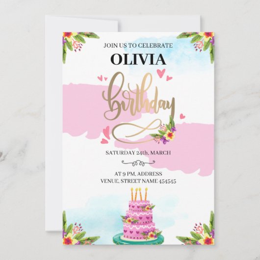 Create your own custom birthday kaart (Voorkant)