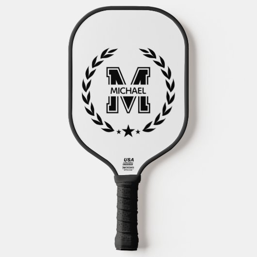 Create Your Own Custom Branded Monogram Pickleball Paddle (Achterkant)