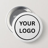 Create Your Own Custom Business Logo 3 Inch Button (Voorkant /achterkant)