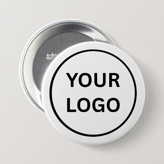 Create Your Own Custom Business Logo 3 Inch Button (Voorkant /achterkant)