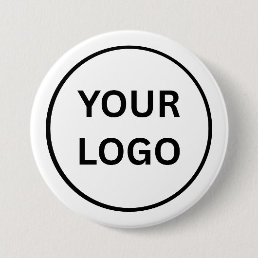 Create Your Own Custom Business Logo 3 Inch Button (Voorkant)