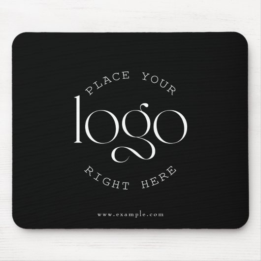 Create Your Own Custom Business Logo Modern Black Muismat (Voorkant)