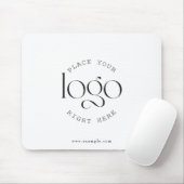 Create Your Own Custom Business Logo Modern White Muismat (Met muis)