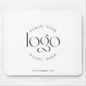 Create Your Own Custom Business Logo Modern White Muismat (Voorkant)