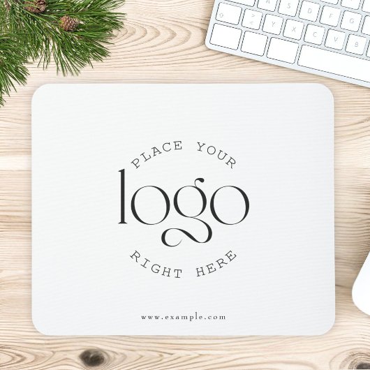 Create Your Own Custom Business Logo Modern White Muismat