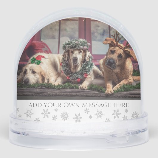 Create Your Own Custom Christmas Photo Sneeuwbol (Achterkant)