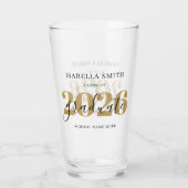 Create Your Own Custom Class of 2026 Graduation Glas (Achterkant)