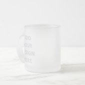 Create your own custom design 10oz matglas koffiemok (Voorkant links)